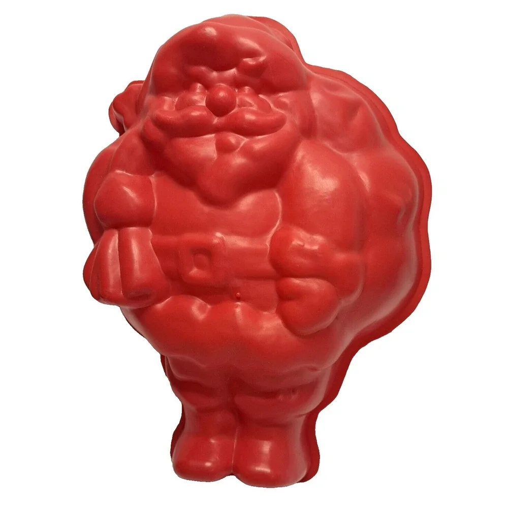 Christmas Holiday Entertain Santa Claus Gelatin Mold Plastic Tall Red 11